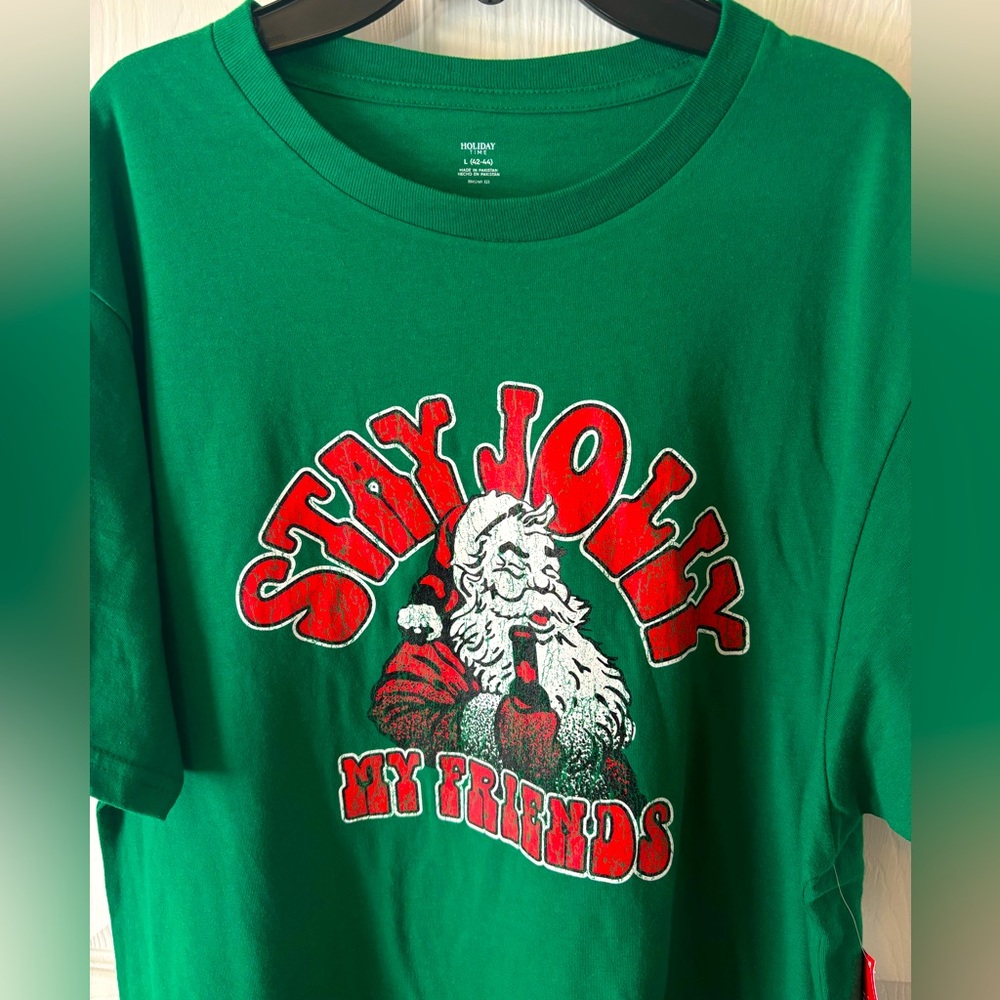 NEW Stay jolly my friends, T-shirt, green red white black